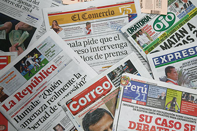 Portadas de diarios de Per