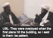 Bin Laden: "Estaban felices cuando el primer avi&oacute;n impacto al edficio, entonces les dije que fueran pacientes"